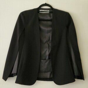 Zara Black Cape Blazer XS